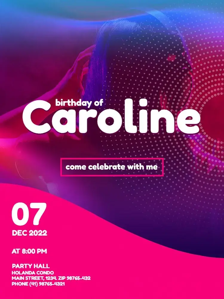 Modern Young Female Meeting invitation