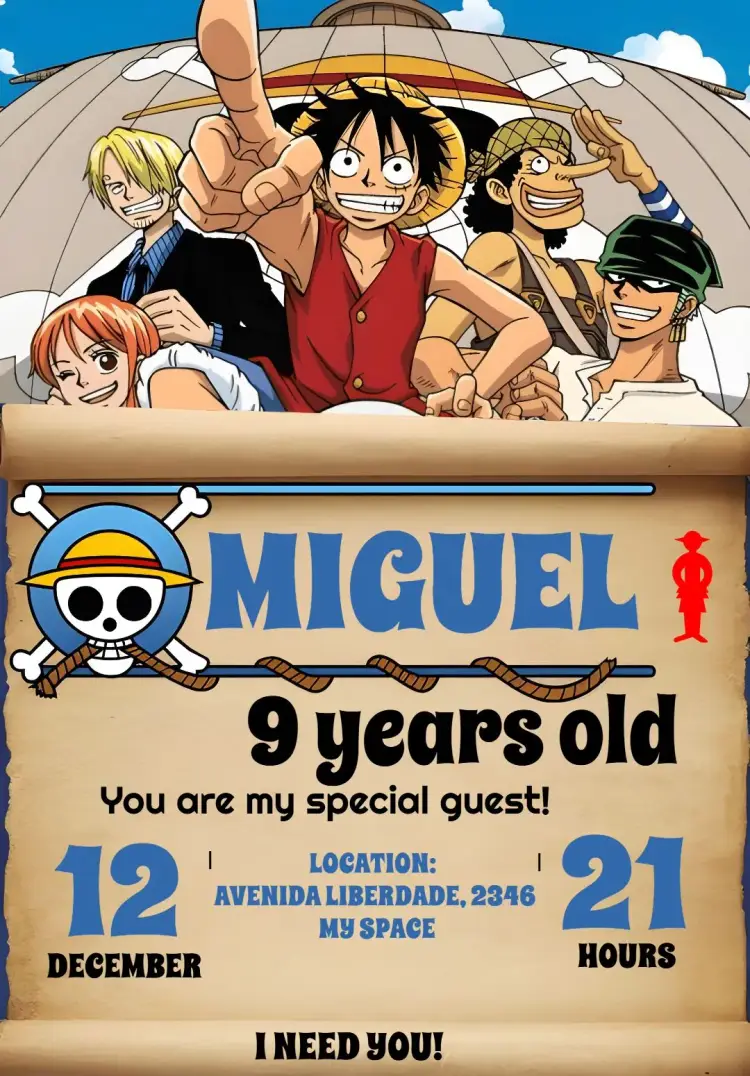 White One Piece invitation