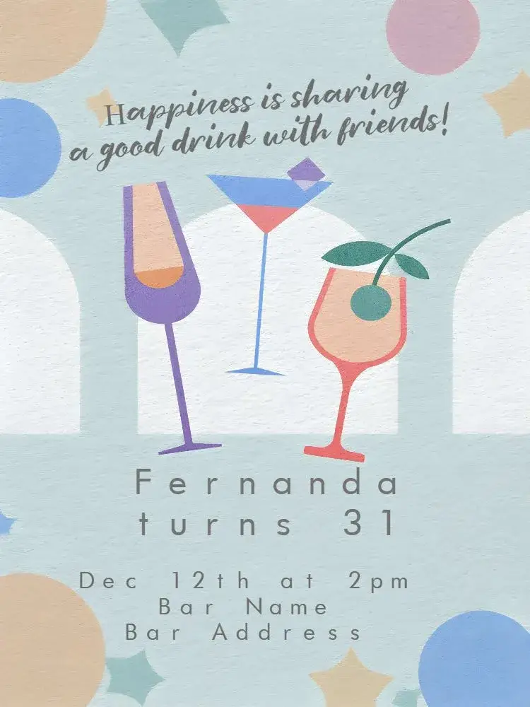 Invite Green Drink editable and customizable