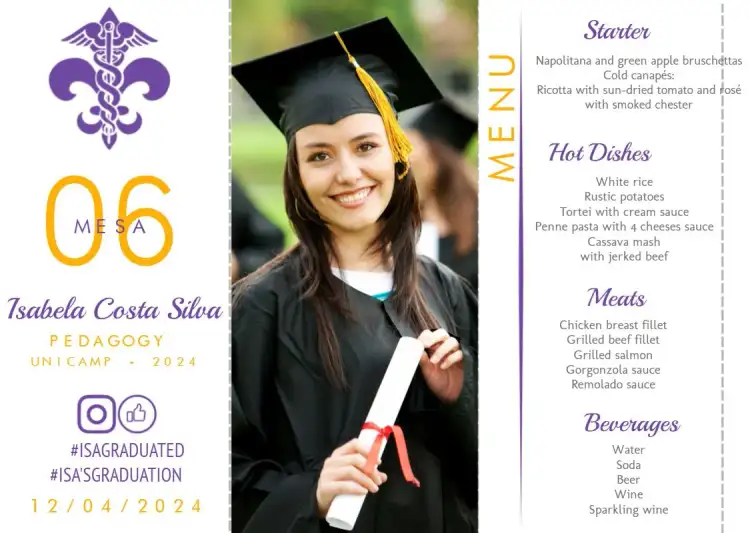 Menu Triangle Pedagogy Graduation With Photo Triangle