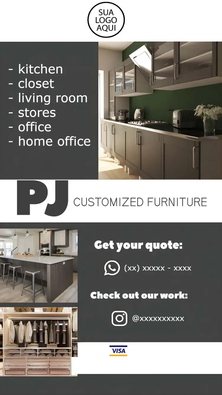 Business Card Custom Furniture Brochure invitation