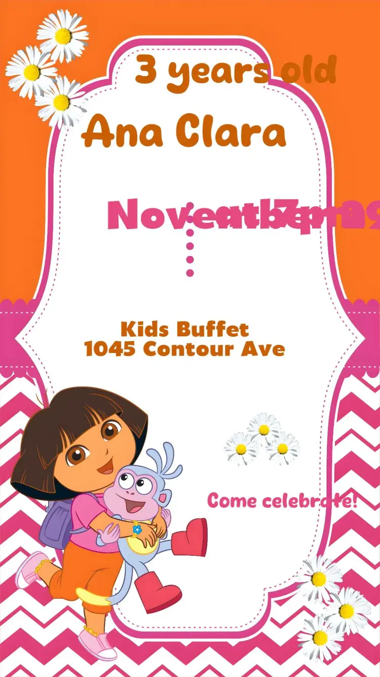 Dora the Explorer invitation