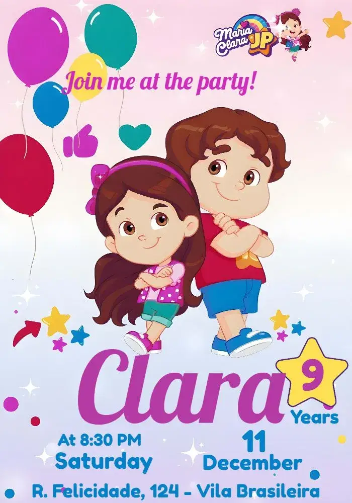 Maria Clara And Jp Colorful invitation