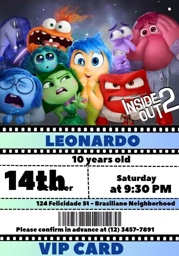 Invitation Fun Mind 2 Cinema – Most searched for theme colorful, playful, character illustrations, cinematic, fun
