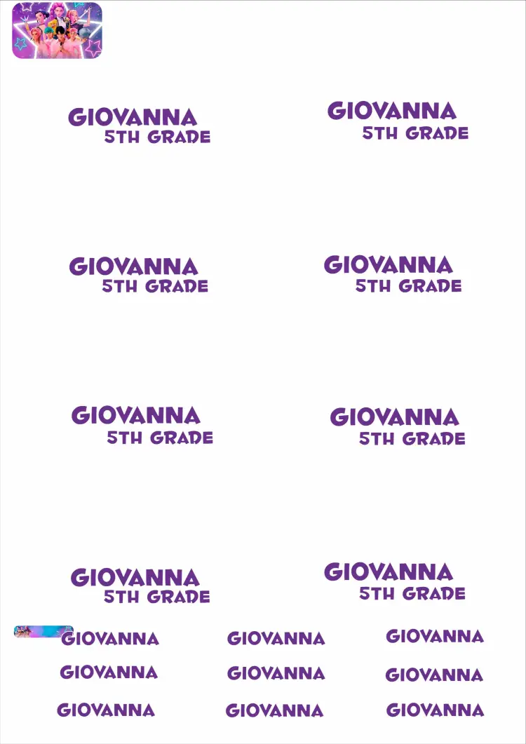 Warrior Kpop School Labels invitation