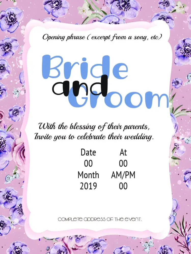Floral Roses Wedding invitation