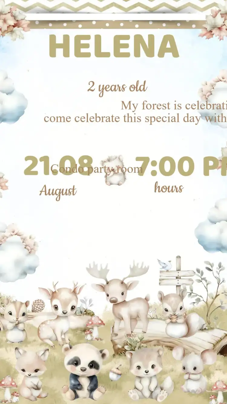Enchanted Forest Birthday Invitation