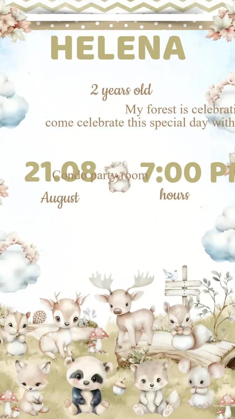 Enchanted Forest Birthday Invitation