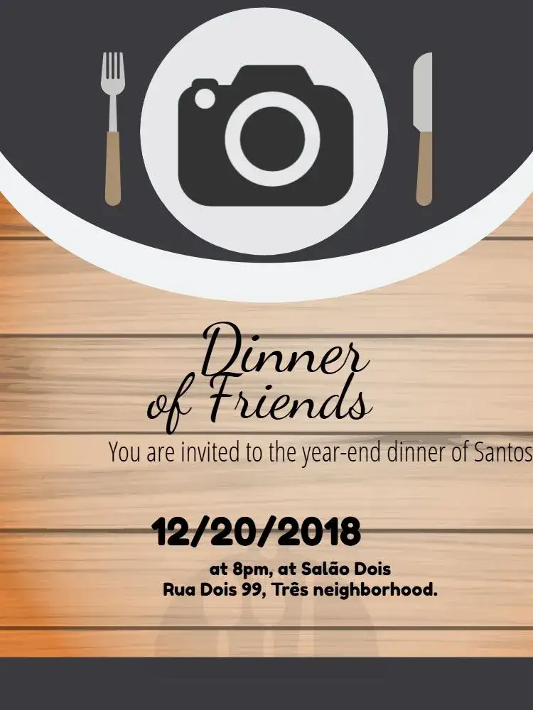Invitation Dinner Celebration – Birthday theme modern, elegant, colorful, minimalist, festive