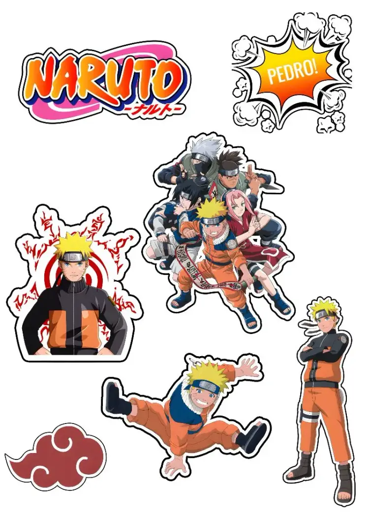 Naruto Cake Topper Print invitation