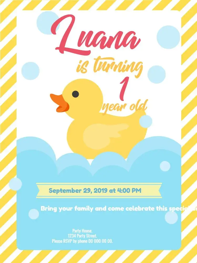 Rubber Duck Digital Invitation