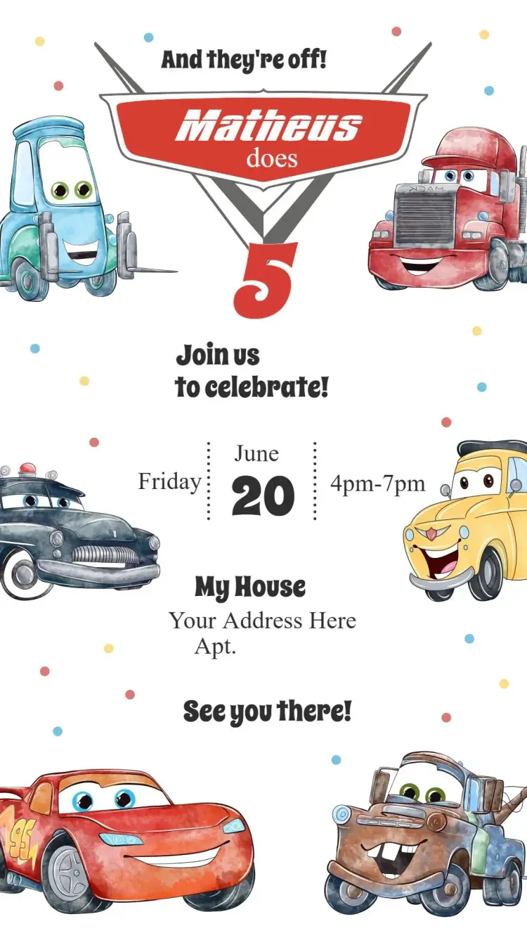 Cars invitation