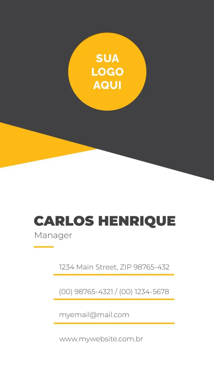 Digital Business Card - Vertical Manager invitation