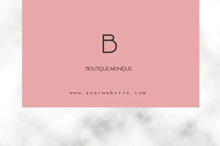 Invitation Elegant Pink Front Business Card – Card theme elegant, pink, minimalist, modern, feminine