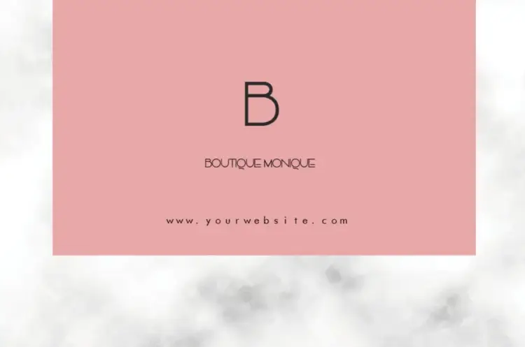Elegant Pink Front Business Card invitation
