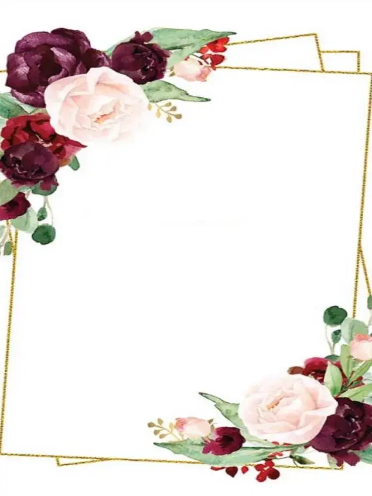 Invite Frame For Wedding With Roses Vows editable and customizable