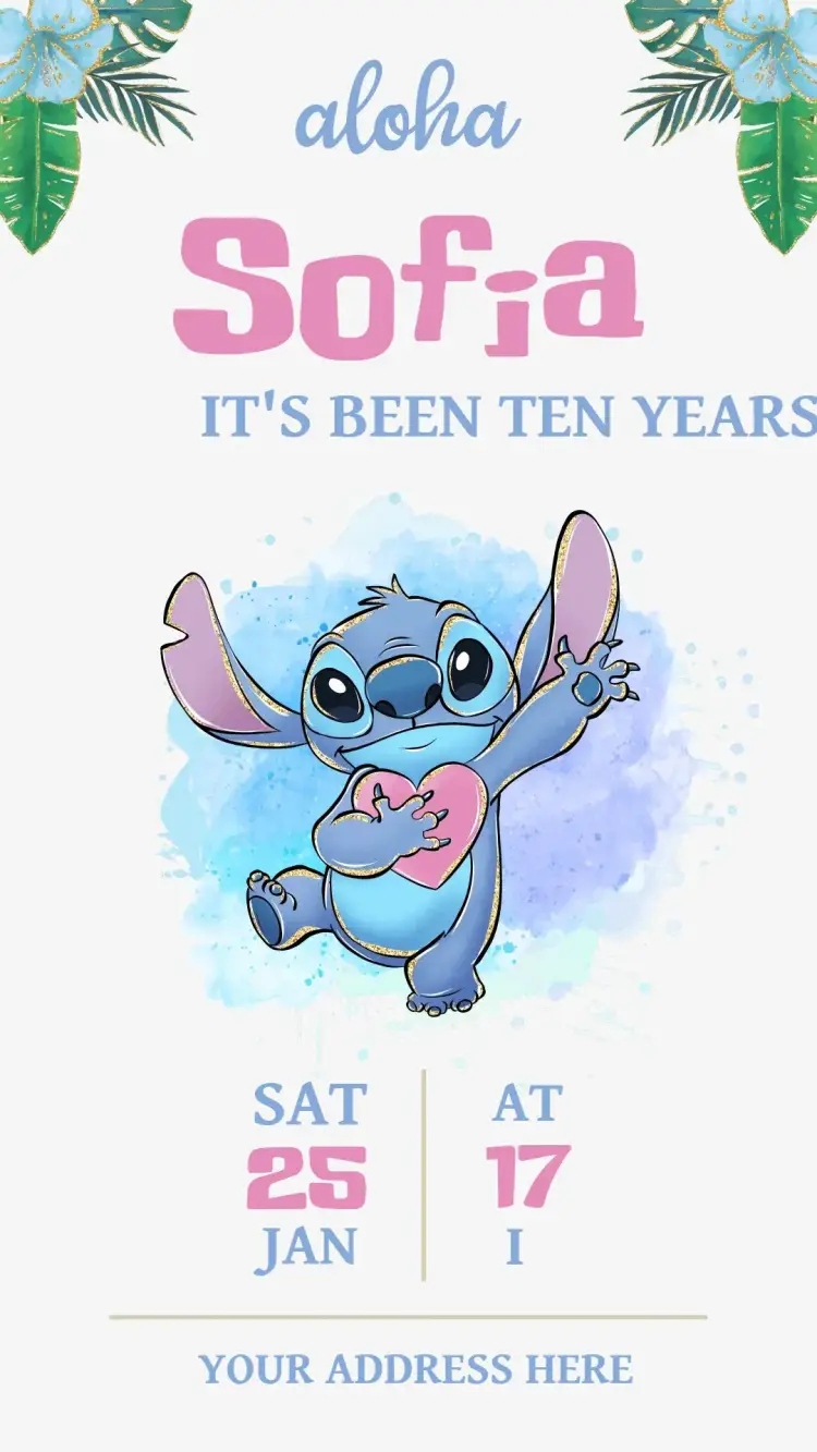Stitch invitation