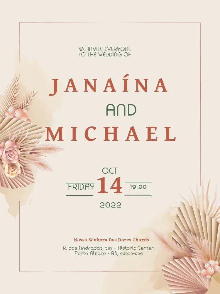 Rose Gold Party Wedding invitation