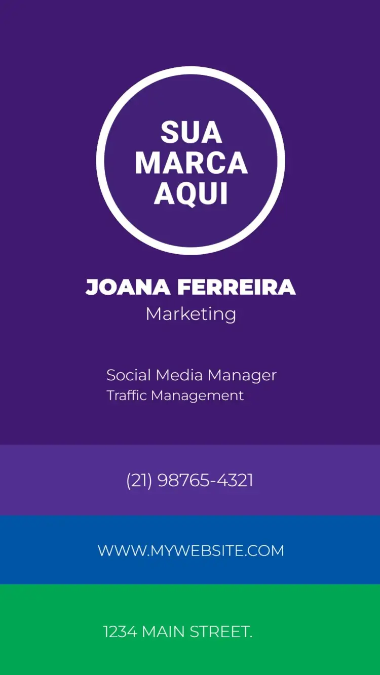Digital Business Card - Purple Blue Marketing invitation