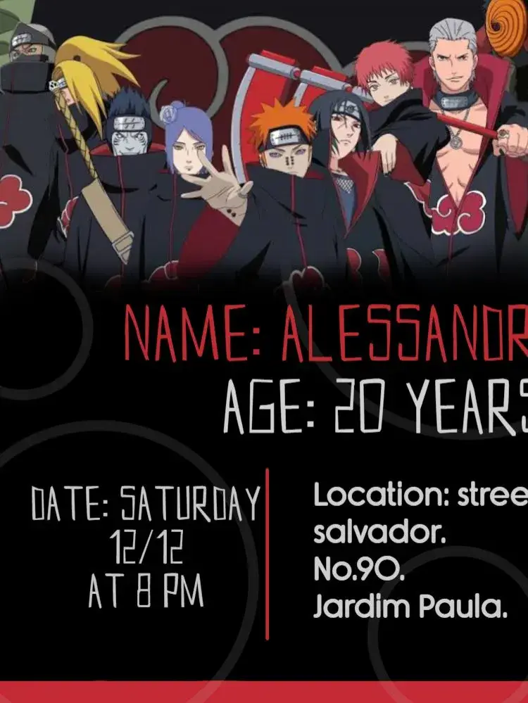 Akatsuki Anime invitation