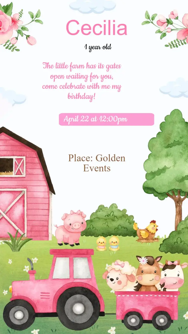 Farm Birthday Invitation