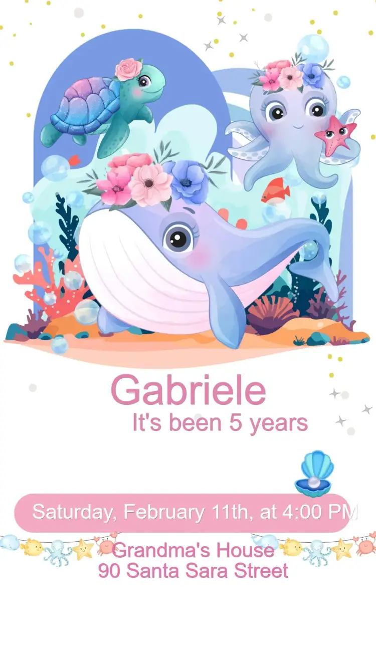 Under the Sea Birthday Invitation