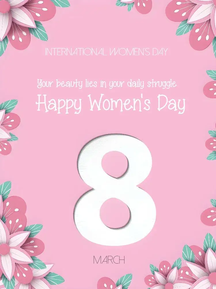 Invitation Post International Working Women's Day – Most searched for theme floral, minimalist, pink, modern, colorful, feminine