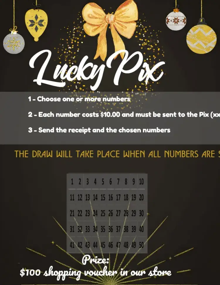 Golden New Year Lucky Pix invitation