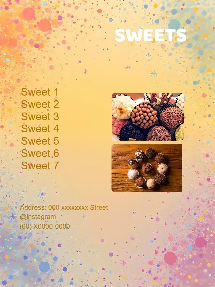 Invitation Brown Sweets Promotion Post – Most searched for theme brown, yellow, modern, minimalist, sweet, festive