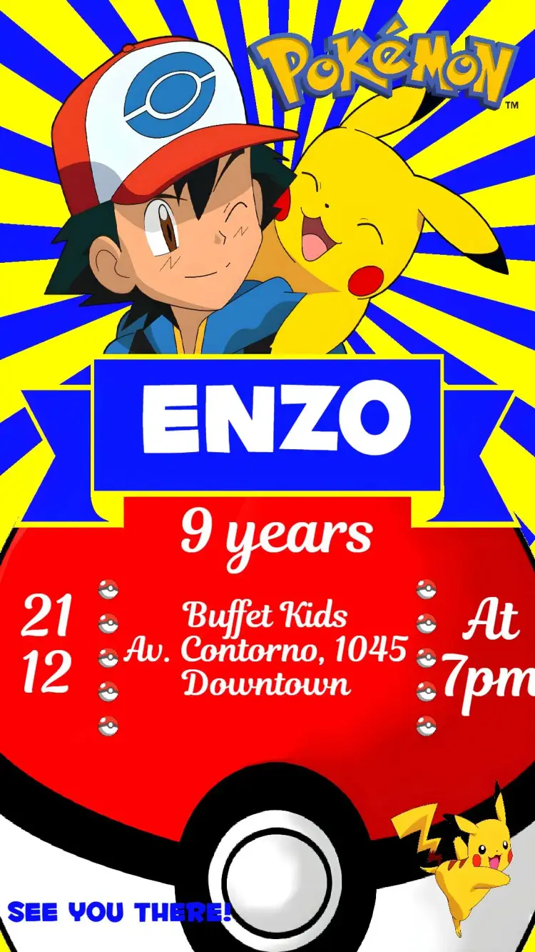 Pokemon invitation