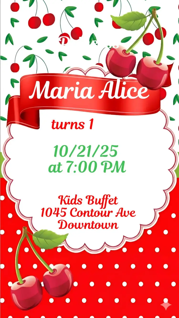 Cherry on Top invitation