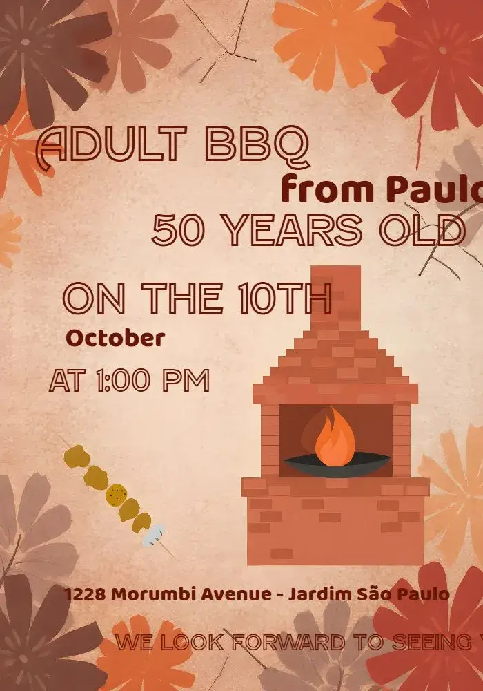 Invite Adult Barbecue editable and customizable