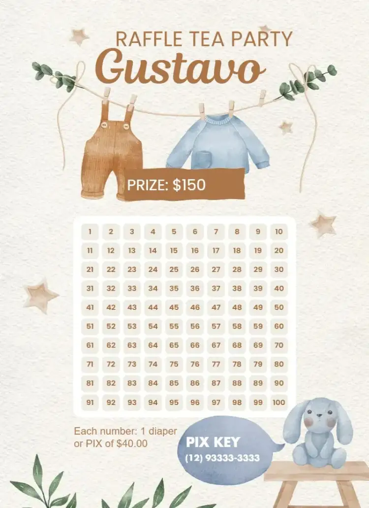 Invitation Outfits and bunny – Raffle Tea theme delicate, cute, pastel, childlike, white and blue, nature