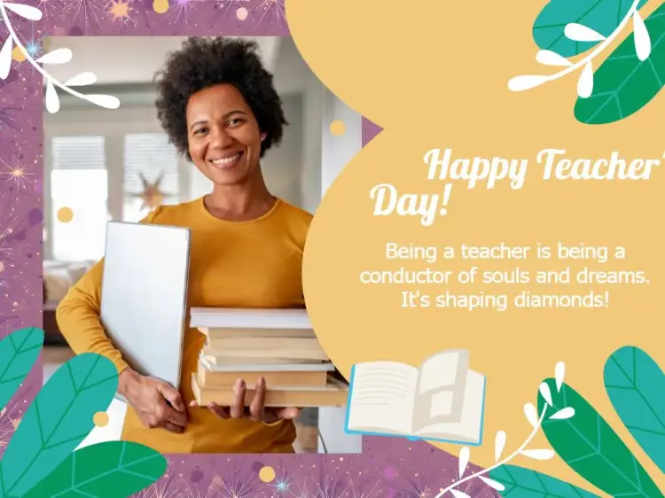Teachers' Day Card With Photo Circles invitation
