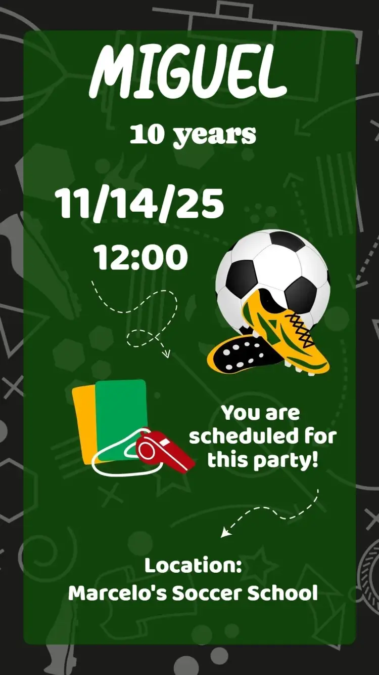 Invite Soccer editable and customizable