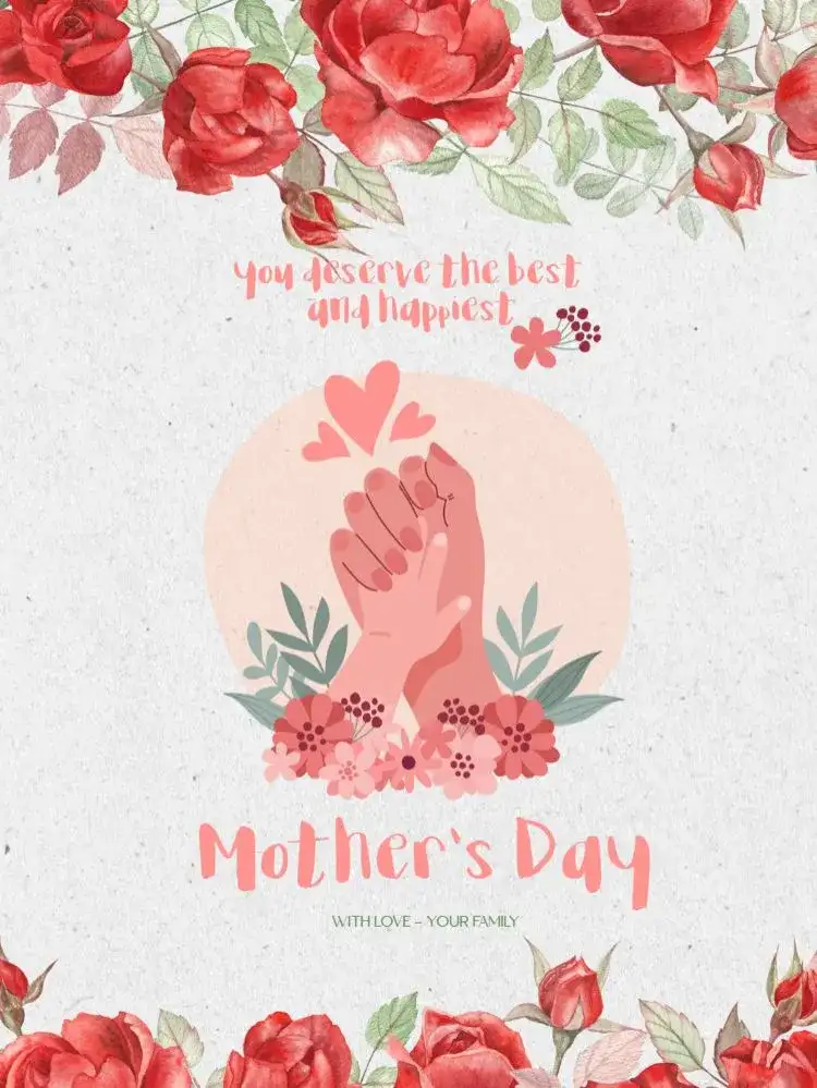 How to Make Beige Mother's Day Card