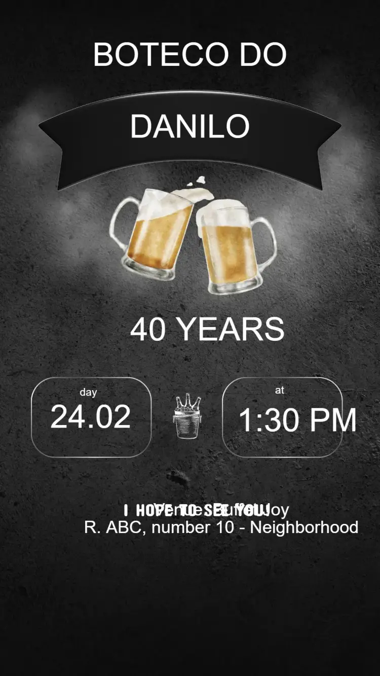 Invite Adult Birthday Invitation Pub Theme editable and customizable