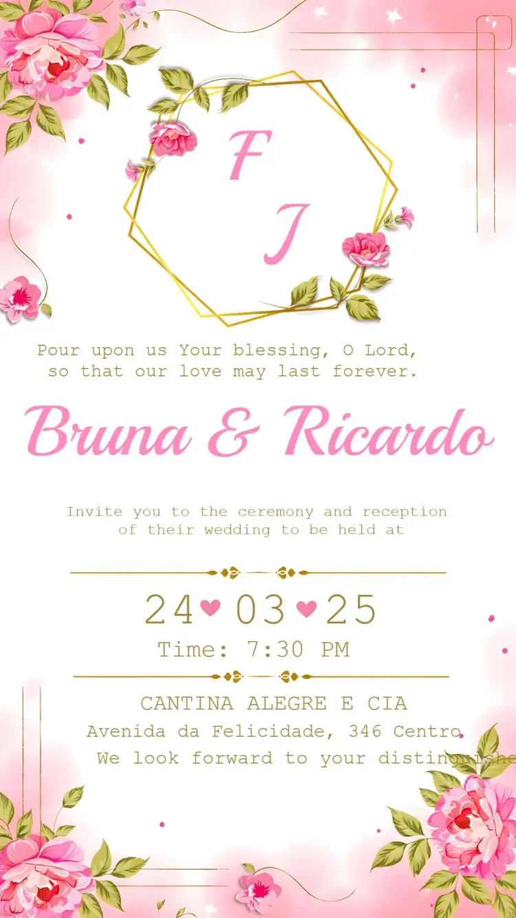 Floral Flowers Wedding invitation