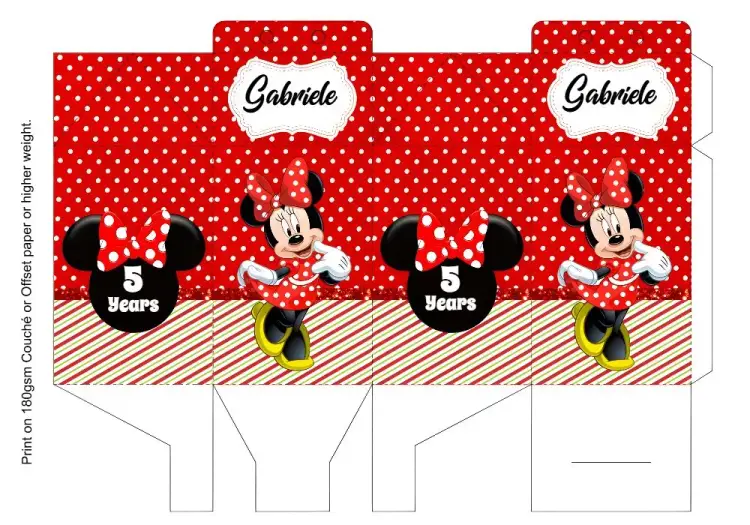 Caixa Milk Minnie Mouse Frame invitation