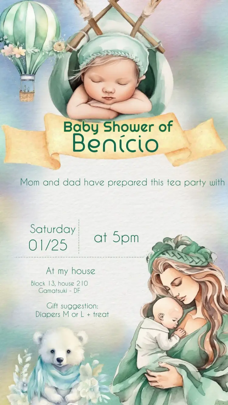 Baby Shower Diapers invitation