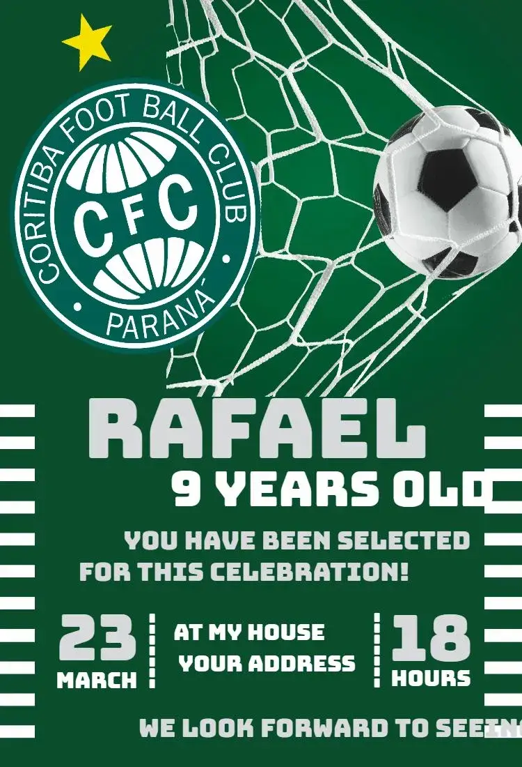Invite Coritiba 2 editable and customizable