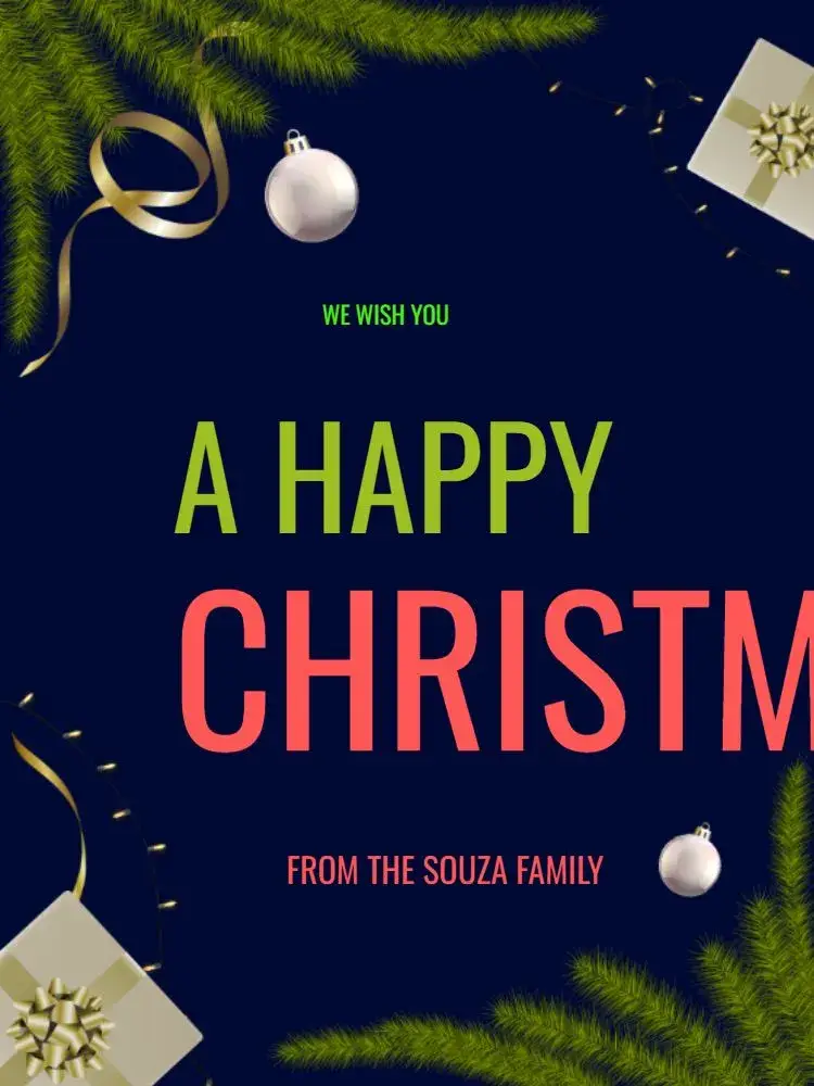 Happy Children's Christmas Card invitation