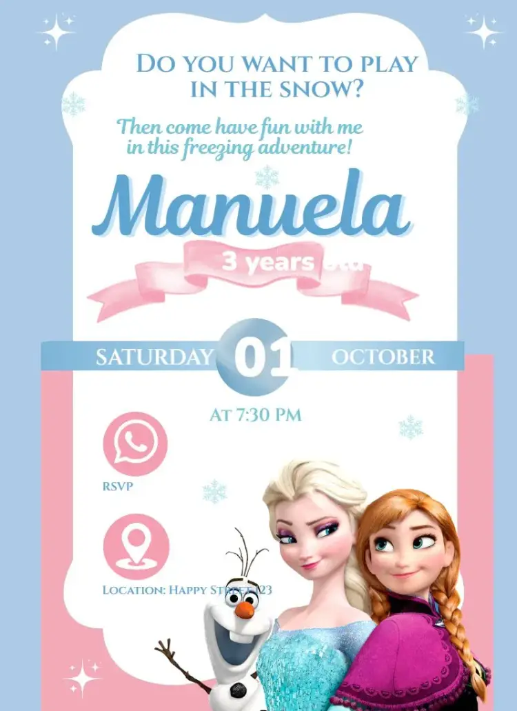 Play in the Snow invitation