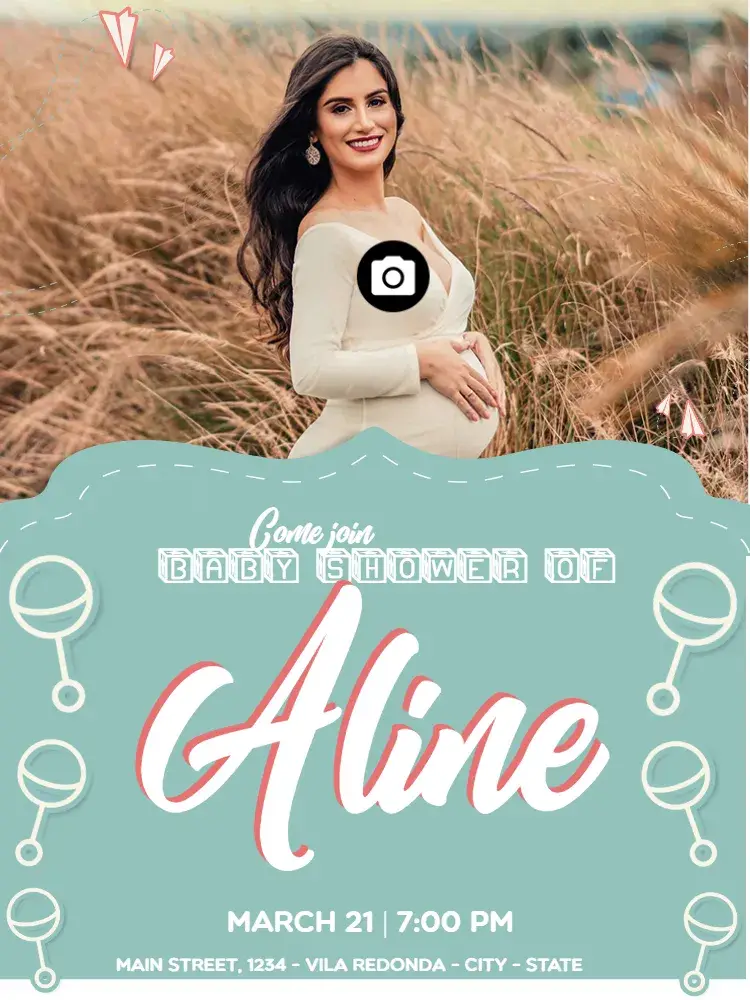 Baby Shower With Photo invitation