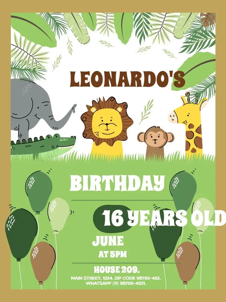 Female Zoo invitation