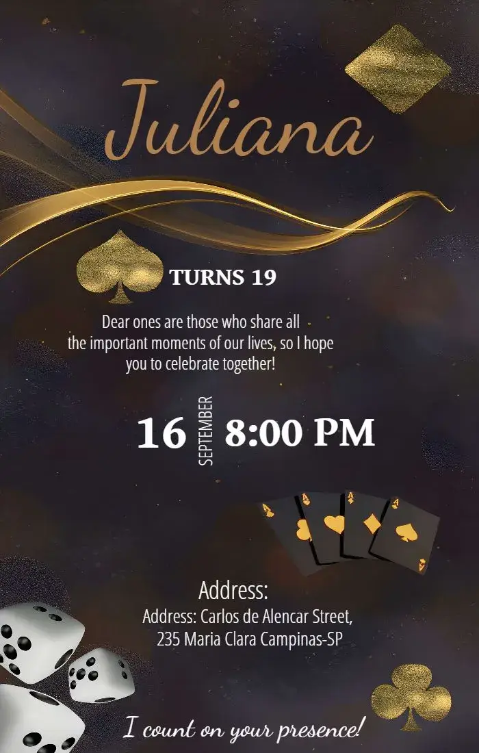 15th Red Casino Anniversary invitation