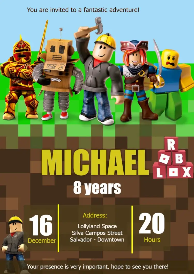 Roblox Robux invitation