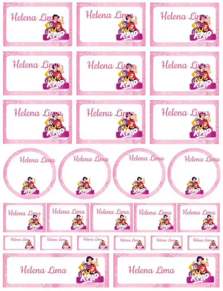 Invite K-Pop editable and customizable