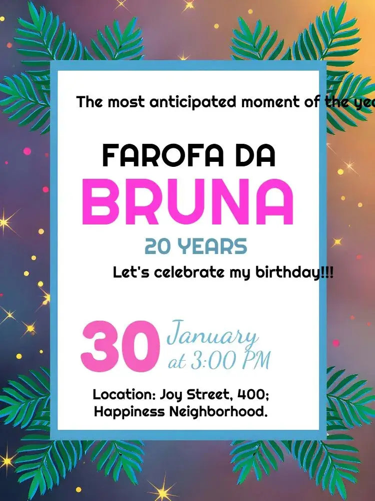 Farofa Colorido invitation
