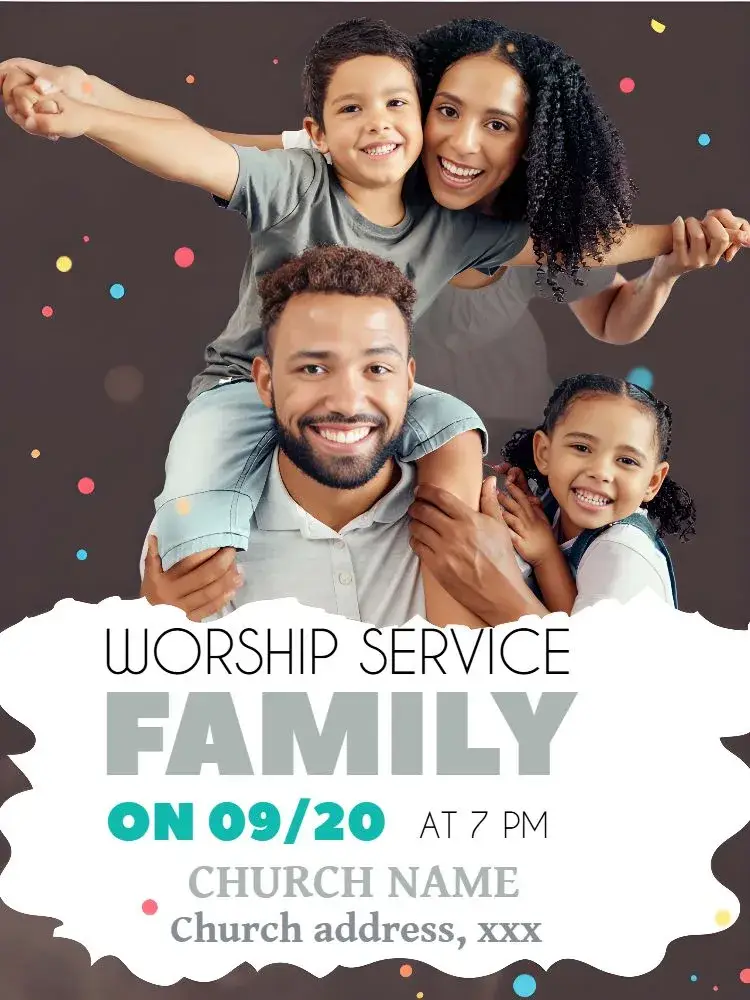 Flyer For Holy Mass Church Pamphlet invitation